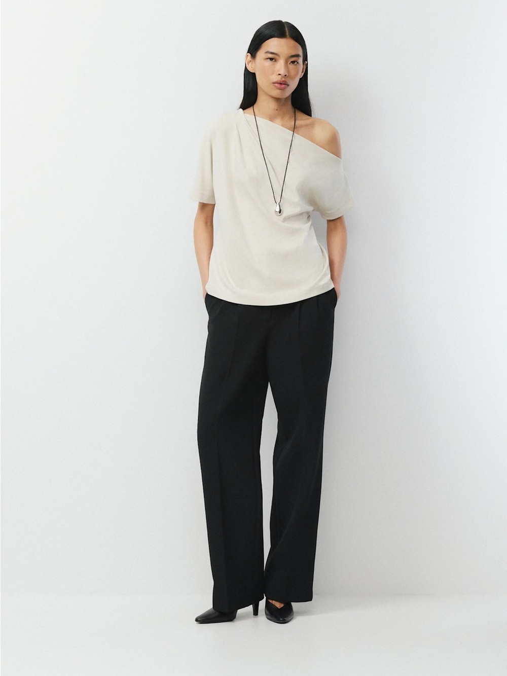 NWT - Aritzia InterLock Cotton Script Top - Metropolis Taupe - Size XS